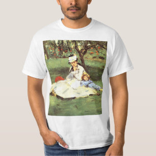 The Monet family in their garden Edouard Manet T-Shirt