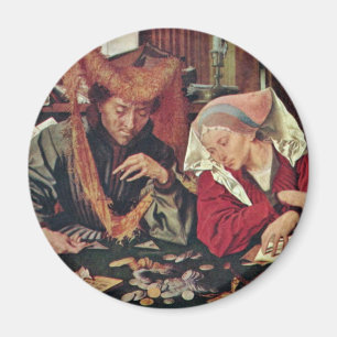 The Money Changer And His Wife By Reymerswaele Mar Magnet