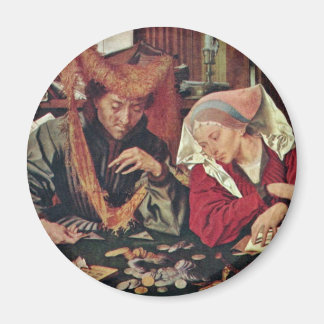 The Money Changer And His Wife By Reymerswaele Mar Magnet