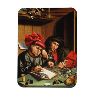 The Money Lenders (oil on oak panel) Magnet