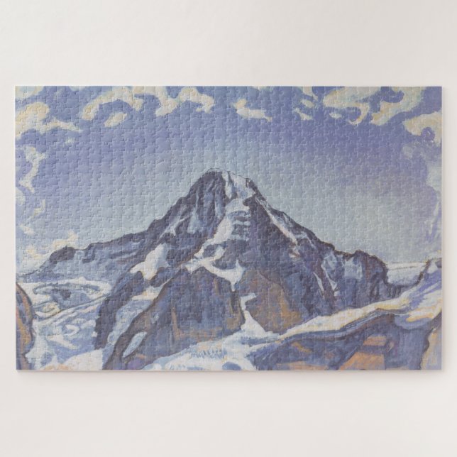 The Monk Mountain With Clouds (Ferdinand Hodler) Jigsaw Puzzle (Horizontal)