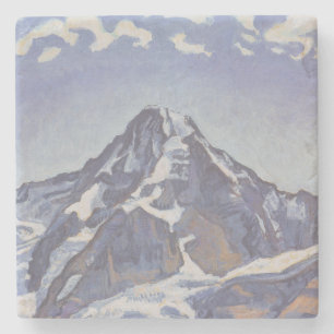 The Monk Mountain With Clouds (Ferdinand Hodler) Stone Coaster