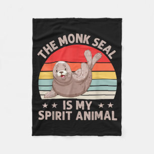 The Monk Seal Is My Srit Animal Caribbean Monk Sea Fleece Blanket