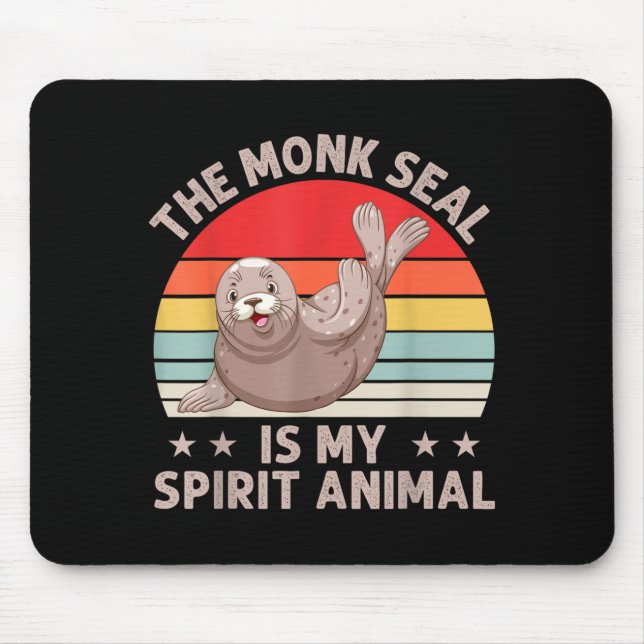 The Monk Seal Is My Srit Animal Caribbean Monk Sea Mouse Mat (Front)