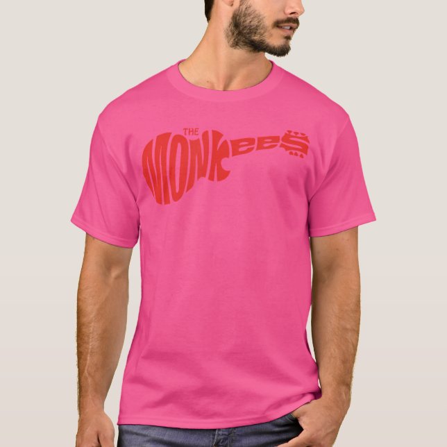 The Monkees Classic Red Guitar Logo White T-Shirt (Front)