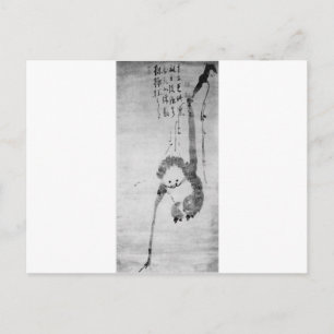 The Monkey by Hakuin Ekaku Postcard