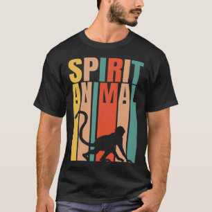 The Monkey Is My Spirit Animal  Retro T-Shirt
