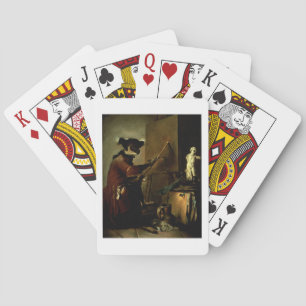 The Monkey Painter, 1740 (oil on canvas) Playing Cards