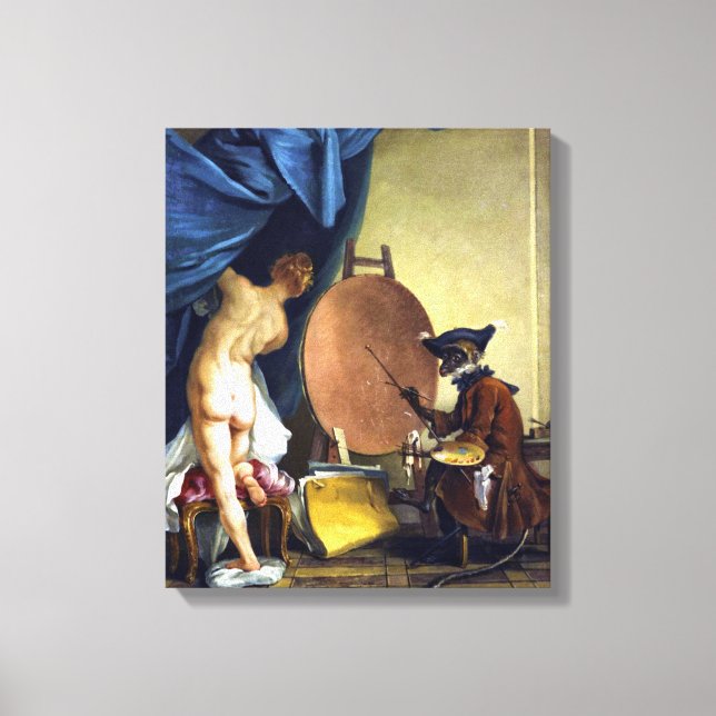 The Monkey Painter Canvas Print (Front)