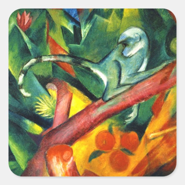 The Monkey Square Sticker (Front)