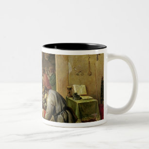 The Monkeys at School Two-Tone Coffee Mug
