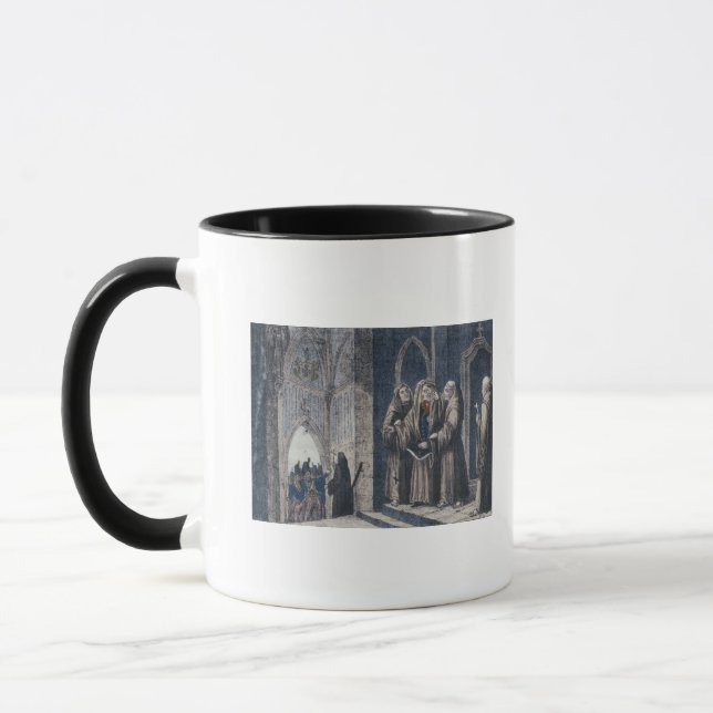 The Monks covering King with drape Camenz Convent Mug (Left)
