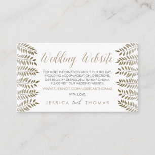 The Monochrome Fern Woodland Wedding Collection Enclosure Card