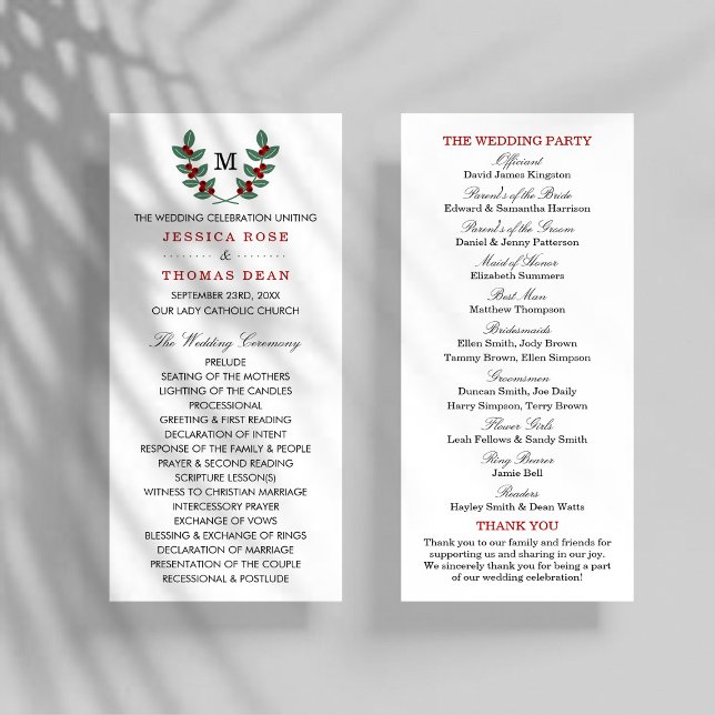 The Monogram Berry Bush Wedding Collection Programme (Creator Uploaded)