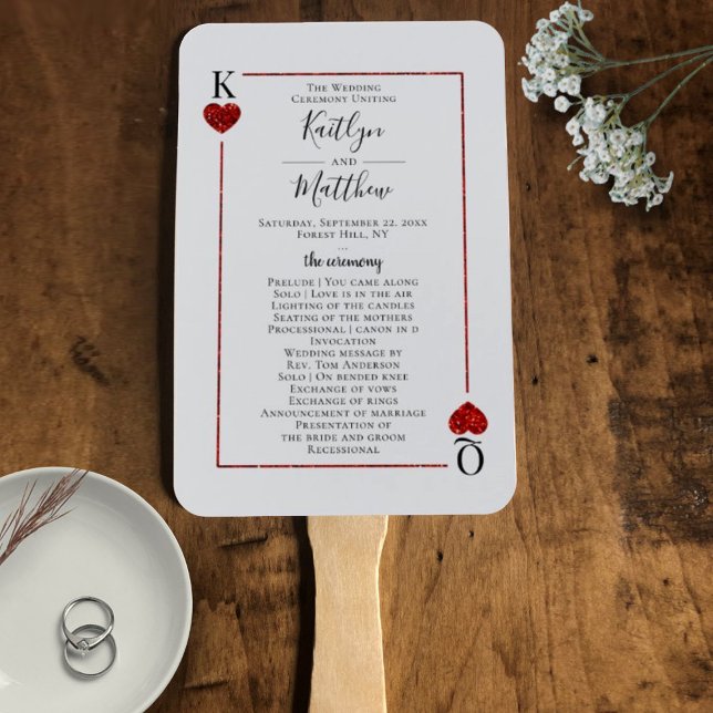 The Monogram Playing Card Wedding Collection Hand Fan (Creator Uploaded)