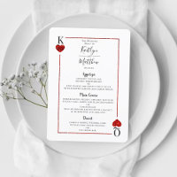 The Monogram Playing Card Wedding Collection Menu