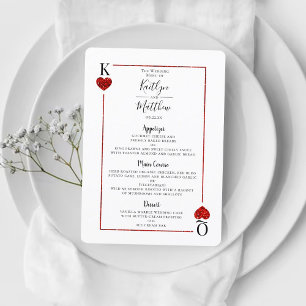 The Monogram Playing Card Wedding Collection Menu