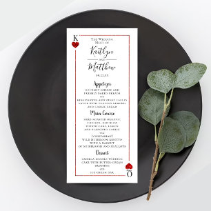 The Monogram Playing Card Wedding Collection Menu