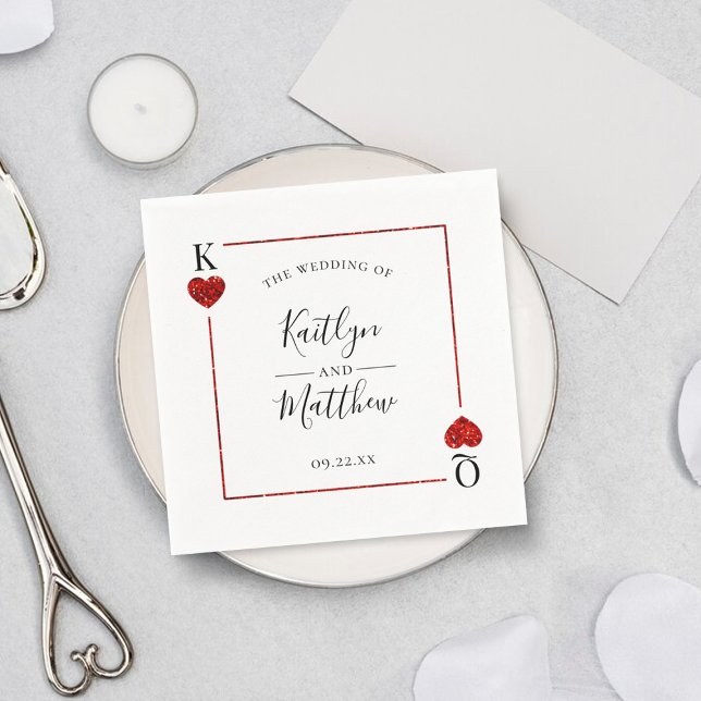 The Monogram Playing Card Wedding Collection Napkin (Creator Uploaded)