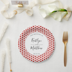 The Monogram Playing Card Wedding Collection Paper Plate