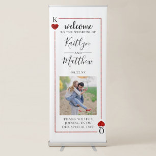 The Monogram Playing Card Wedding Collection Retractable Banner