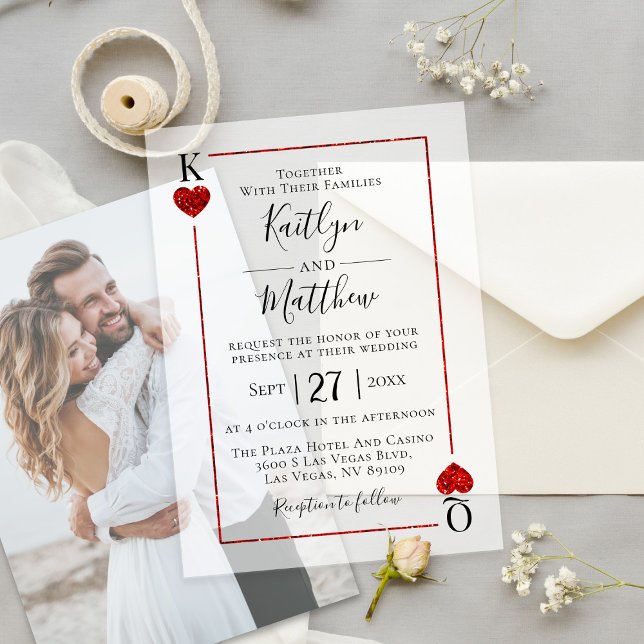 The Monogram Playing Card Wedding Collection Vellum Invitations (Creator Uploaded)