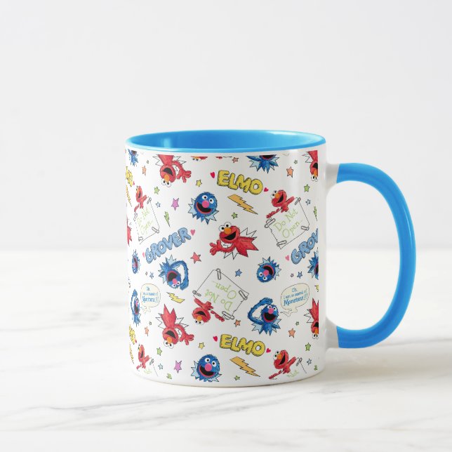 The Monster at the End of This Story Pattern Mug (Right)