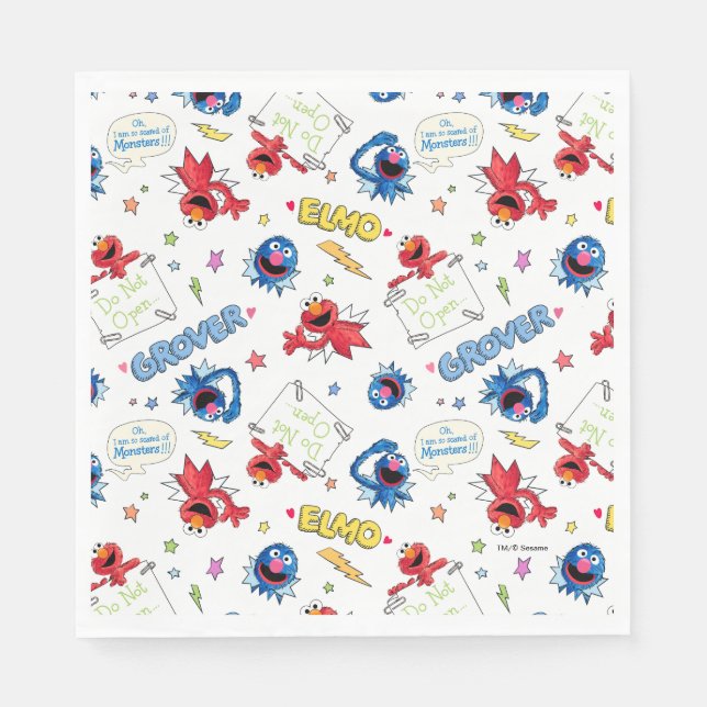 The Monster at the End of This Story Pattern Napkin (Front)