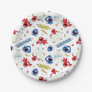 The Monster at the End of This Story Pattern Paper Plate