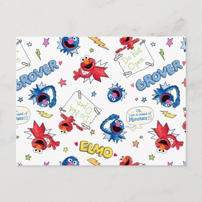 The Monster at the End of This Story Pattern Postcard (Front)