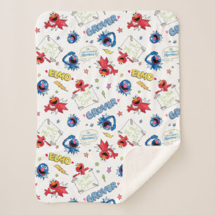 The Monster at the End of This Story Pattern Sherpa Blanket