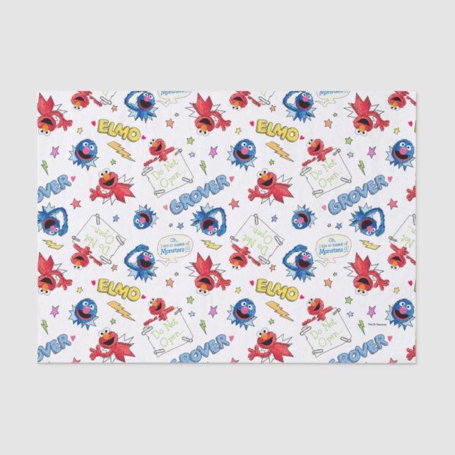 The Monster at the End of This Story Pattern Tissue Paper (Front)