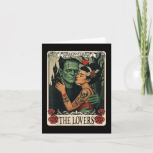 The Monster Frankenstein And Bride The Lovers Taro Card
