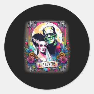 The Monster Frankenstein And Bride The Lovers Taro Classic Round Sticker