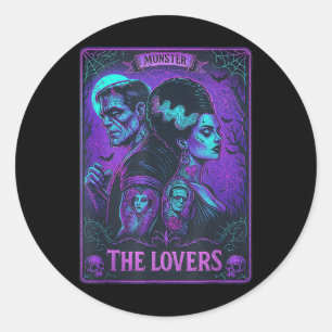 The Monster Frankenstein And Bride The Lovers Taro Classic Round Sticker