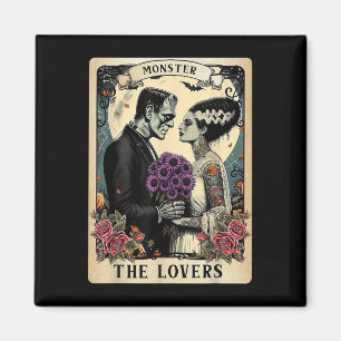 The Monster Frankenstein And Bride The Lovers Taro Magnet