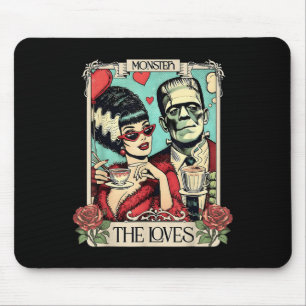 The Monster Frankenstein And Bride The Lovers Taro Mouse Mat