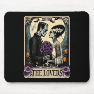 The Monster Frankenstein And Bride The Lovers Taro Mouse Mat