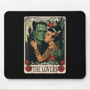 The Monster Frankenstein And Bride The Lovers Taro Mouse Mat