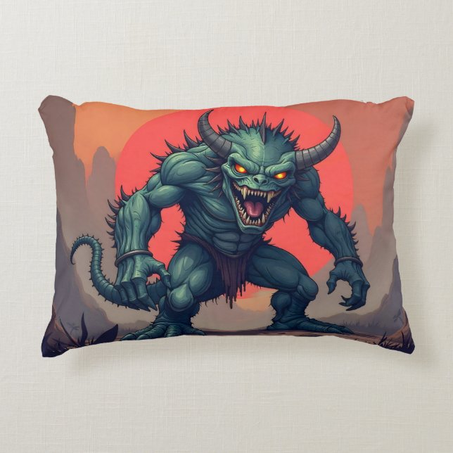 The Monster Green Pillow (Front)