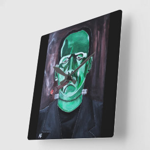 The Monster Painting by Alfred Fox Square Wall Clock