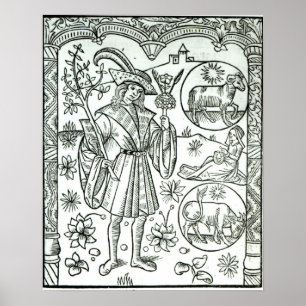 The month of April with astrological sun signs