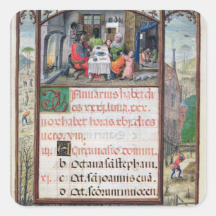 The month of January Square Sticker