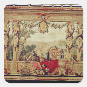 The Month of October/ Chateau of the Tuileries Square Sticker