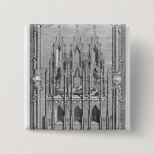 The Monument of Edward II 15 Cm Square Badge