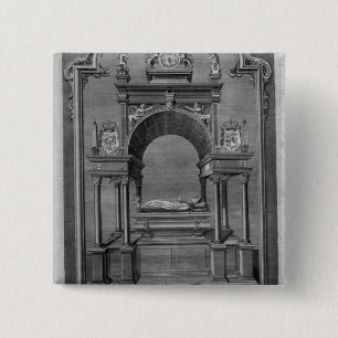 The Monument of Mary Queen of Scots 15 Cm Square Badge