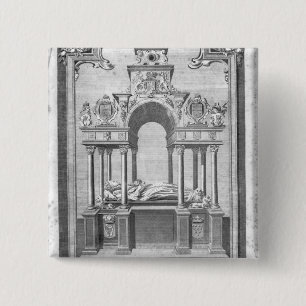 The Monument of Queen Elizabeth 15 Cm Square Badge