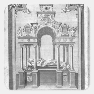 The Monument of Queen Elizabeth Square Sticker
