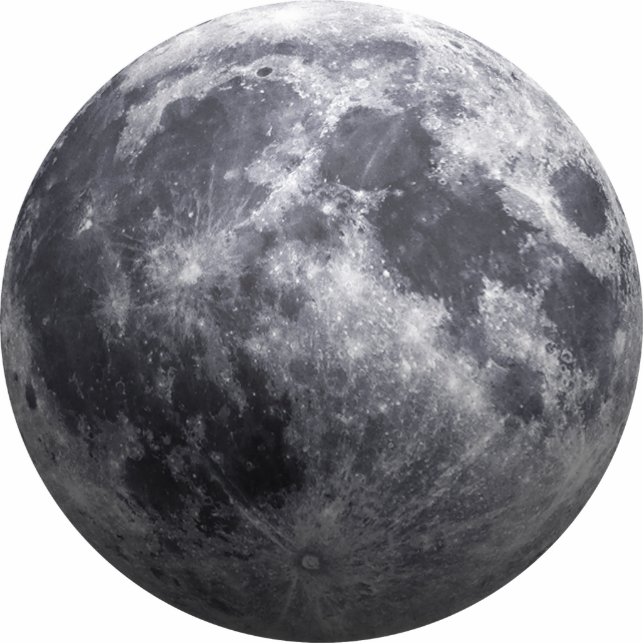 The Moon - 3D Effect Standing Photo Sculpture (Front)