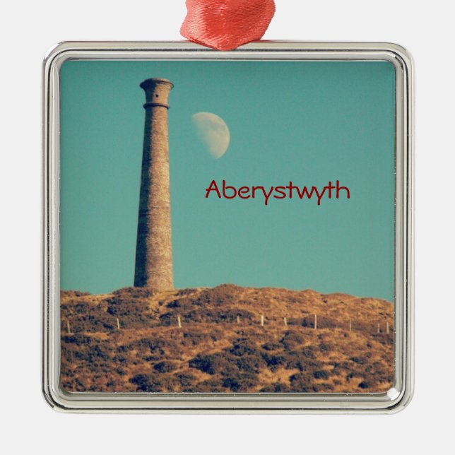The Moon and a Tower: Aberystwyth Metal Tree Decoration (Front)